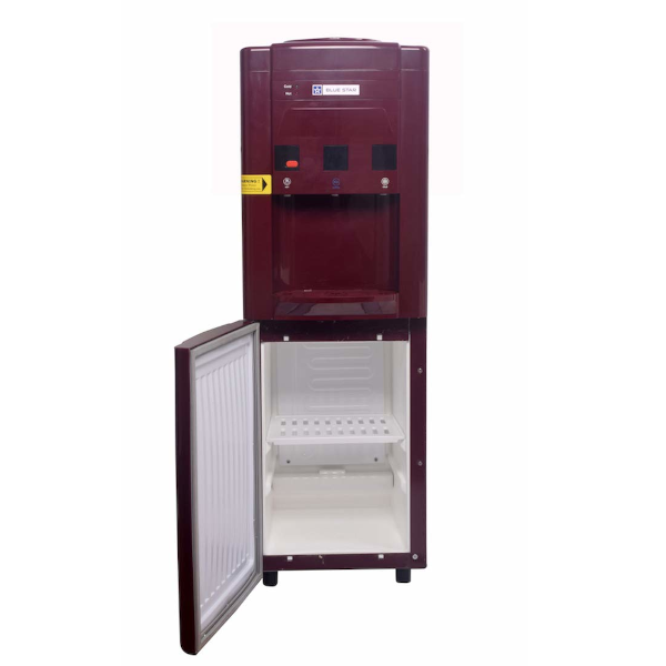 Blue Star Water Dispenser ABS plastic with Refrigerator (Maroon, 14 L)