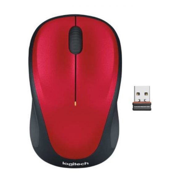Logitech Optical Mouse M235 Wireless Mouse (2.4GHz Wireless, Red)