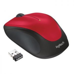 Logitech Optical Mouse M235 Wireless Mouse (2.4GHz Wireless, Red)