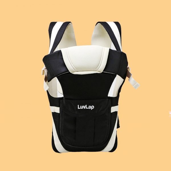 LuvLap Black Elegant Baby Front Facing Carrier (Black)