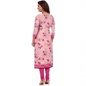Miraan Women’s Cotton Dress Material (Pink, Free Size)