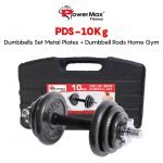 PowerMax Fitness Dumbbell Set Adjustable Coated Iron