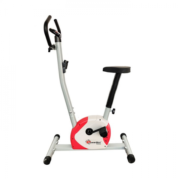 Powermax Exercise Bike BU-200 Fitness Upright Stationary (Red)