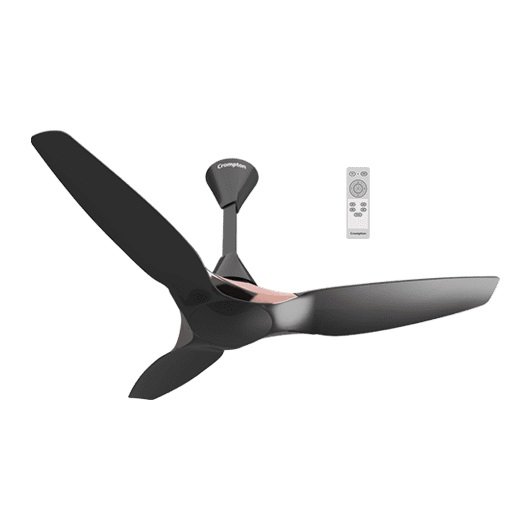 Crompton 1225mm Silent Pro Enso ActivBLDC Remote Controlled Ceiling Fan with Anti Dust Technology (Charcoal Grey)