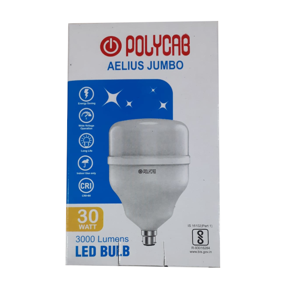 Polycab Aelius LED Bulb Jumbo Energy Efficient White Cool day light