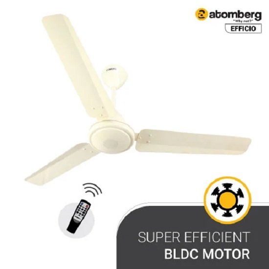 Atomberg Efficio 1200mm BLDC Energy Saving High Speed Ceiling Fan with Remote 5 Star Rated