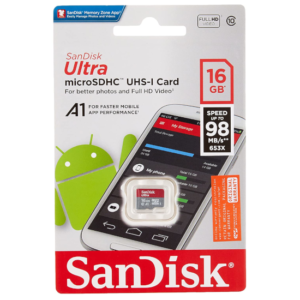 SanDisk Class 10 MicroSDXC Memory Card with Adapter 16GB