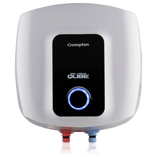 Crompton Solarium Qube Storage Water Heater (Geyser) (10 L) (White and Black)