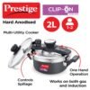 Prestige 2 L Svachh Clip on Mini Induction Bottom Pressure Cooker 20239 (Hard Anodized, 2 L)