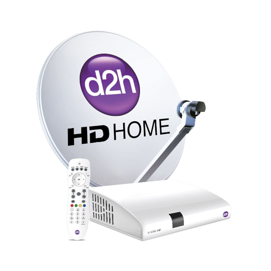 d2h HD Set Top Box With Remote 6 Months Subscription of FTA Pack Free