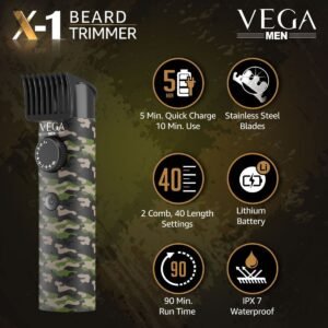 VEGA Men X1 Beard Trimmer For Men With Quick Charge