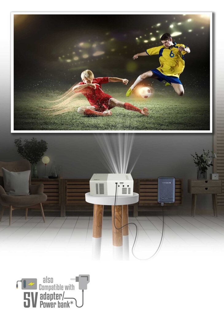 With the ZEB-PixaPlay 10 LED projector, you can enjoy powerful visuals in the comfort of your home. Watch your favorite movies, series, presentations, online learning classes, games, and more with crystal clear visuals and a built-in speaker. Its compact and lightweight design makes it take anywhere projector. The projector comes with 1080p FHD resolution support so you can enjoy stunning visuals, crisp and sharp images, and videos taking your entertainment experience to a new level. Zebronics Zeb Pixa Play 10 Portable Projector (800 lm)