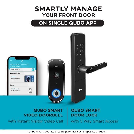 Qubo Smart WiFi Wireless Video Doorbell from Hero Group