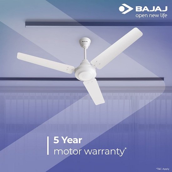 Bajaj Energos 26 Ceiling Fan With Remote 1200mm (48 inch)