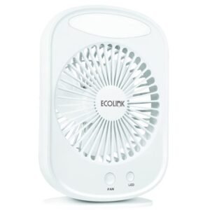 EcoLink Comfy Fan Rechargeable USB With Light (White Colour)
