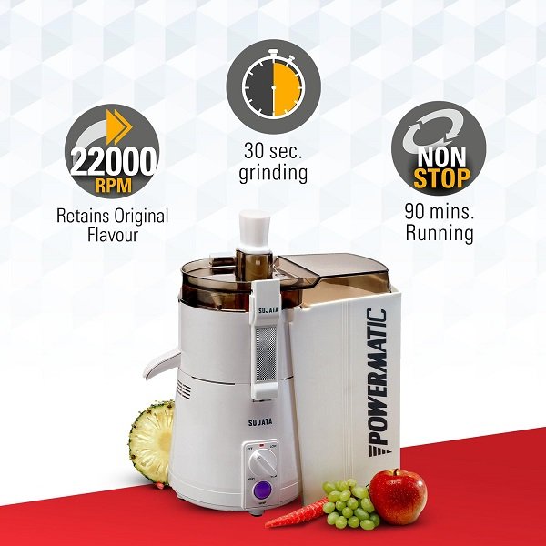 Sujata Powermatic Juicer 900 Watts 22000 Rotations Per Min